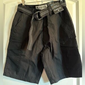 Plugg Black Cargo Shorts